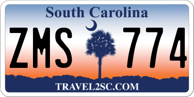 SC license plate ZMS774