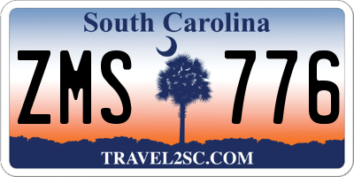 SC license plate ZMS776