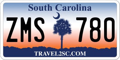 SC license plate ZMS780