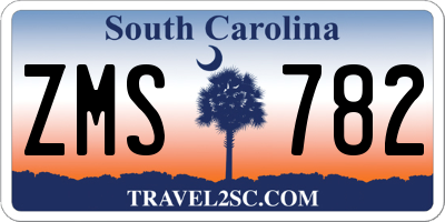 SC license plate ZMS782