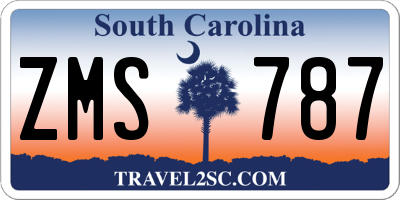 SC license plate ZMS787