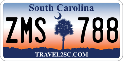 SC license plate ZMS788
