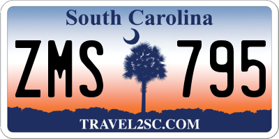 SC license plate ZMS795