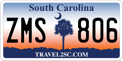 SC license plate ZMS806