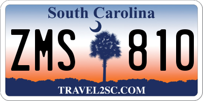 SC license plate ZMS810
