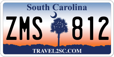 SC license plate ZMS812