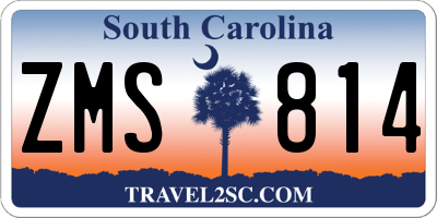 SC license plate ZMS814
