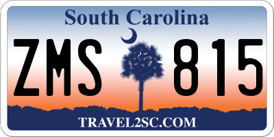 SC license plate ZMS815