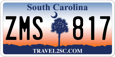 SC license plate ZMS817