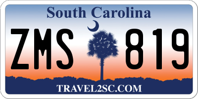 SC license plate ZMS819