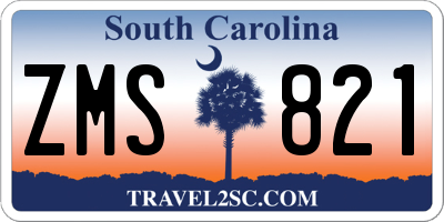 SC license plate ZMS821