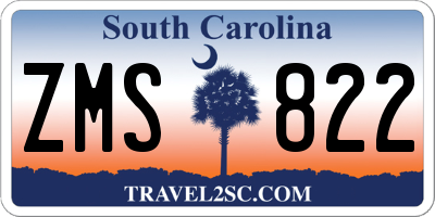 SC license plate ZMS822