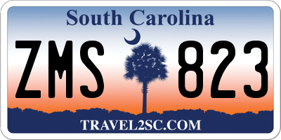 SC license plate ZMS823