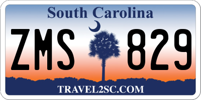 SC license plate ZMS829