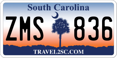 SC license plate ZMS836