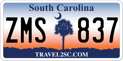 SC license plate ZMS837