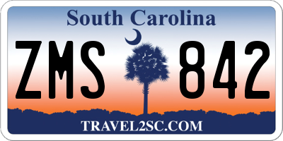 SC license plate ZMS842
