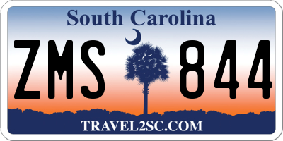 SC license plate ZMS844