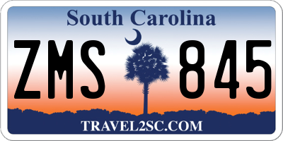 SC license plate ZMS845