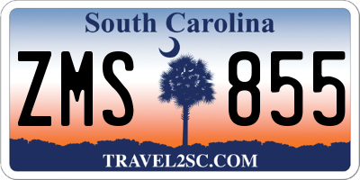SC license plate ZMS855