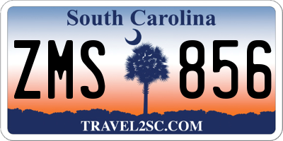SC license plate ZMS856