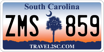 SC license plate ZMS859