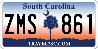 SC license plate ZMS861