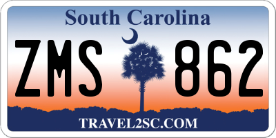 SC license plate ZMS862