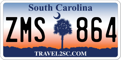 SC license plate ZMS864