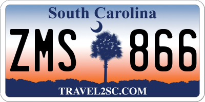 SC license plate ZMS866
