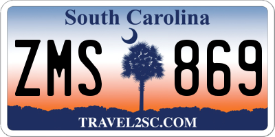 SC license plate ZMS869