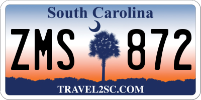 SC license plate ZMS872