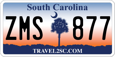 SC license plate ZMS877