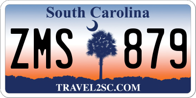 SC license plate ZMS879