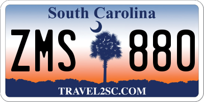 SC license plate ZMS880