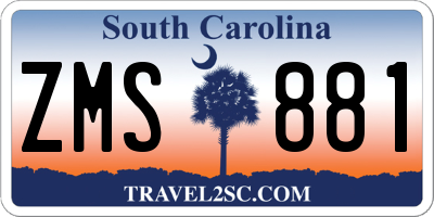 SC license plate ZMS881