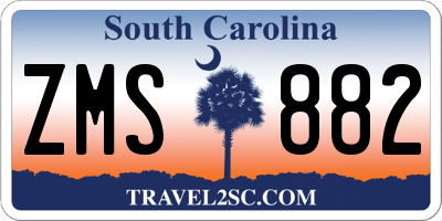 SC license plate ZMS882