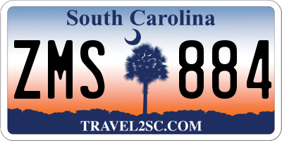 SC license plate ZMS884