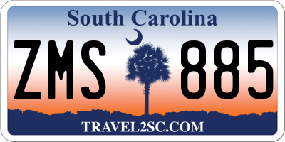 SC license plate ZMS885