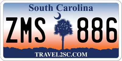 SC license plate ZMS886