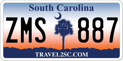 SC license plate ZMS887
