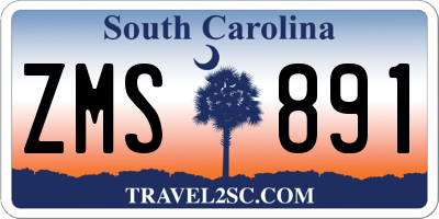 SC license plate ZMS891