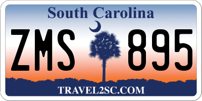 SC license plate ZMS895