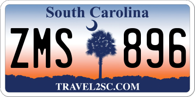 SC license plate ZMS896