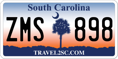 SC license plate ZMS898