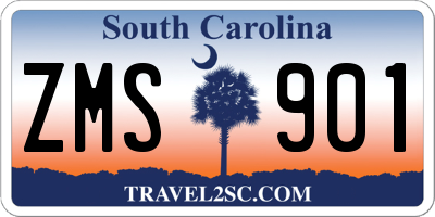 SC license plate ZMS901