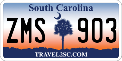 SC license plate ZMS903