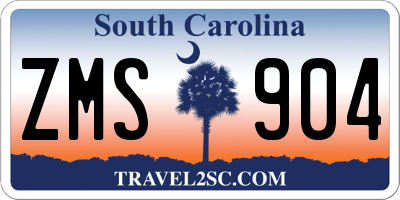 SC license plate ZMS904
