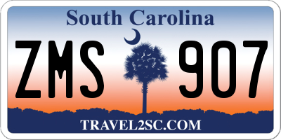 SC license plate ZMS907