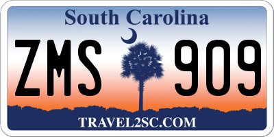 SC license plate ZMS909